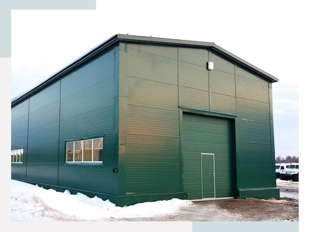 Двускатные ангары в Домодедове