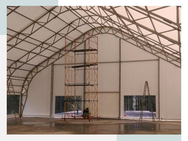 Шатровые ангары в Домодедове