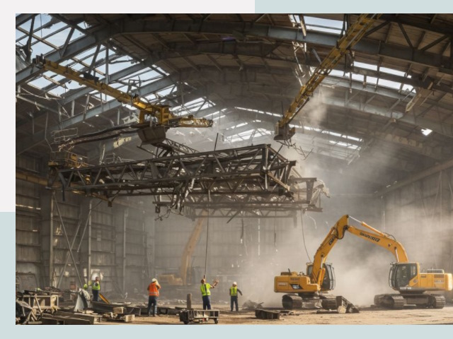 Демонтаж ангаров в Домодедове от 632 руб. за м²