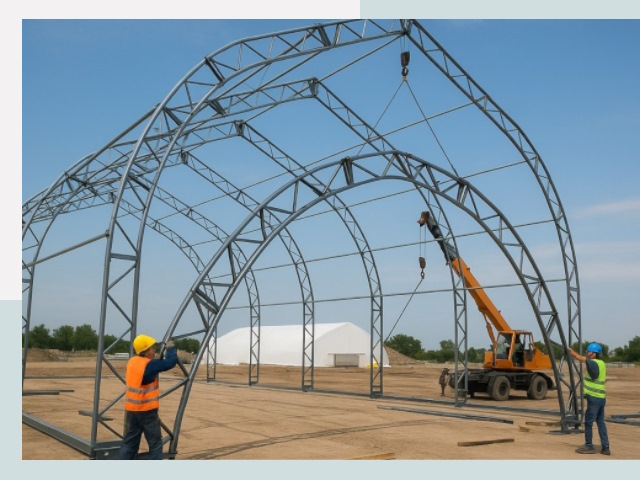 Монтаж ангаров в Домодедове от 632 руб. - Надежно и быстро