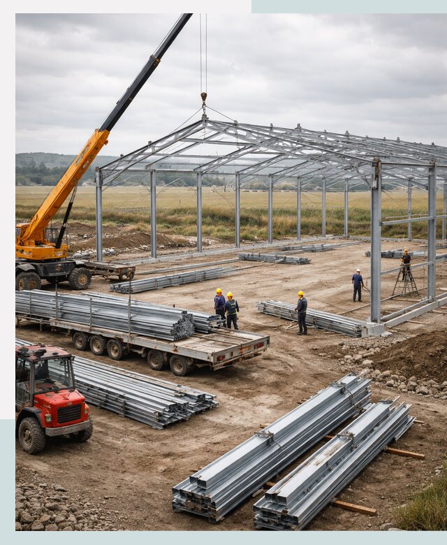 Строительство ангаров для сельхозтехники в Домодедове под ключ