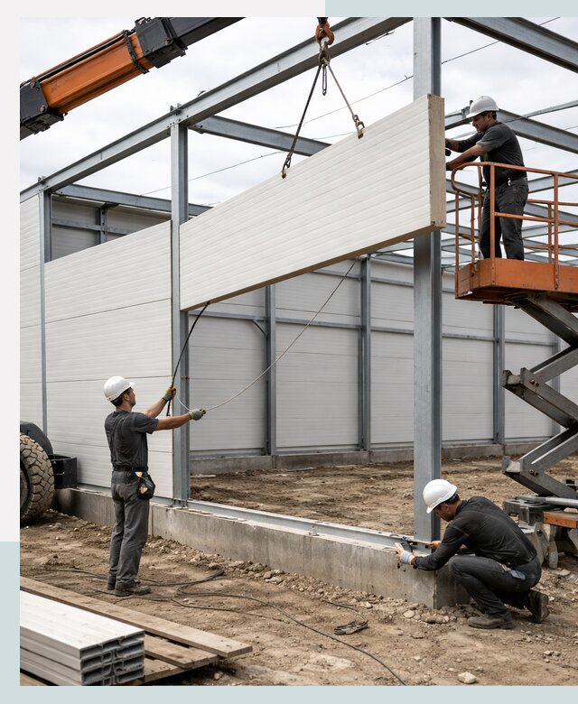 Строительство складов из сэндвич панелей в Домодедове под ключ